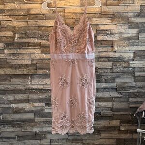 VENUS Lace Embellished Blush Chemise
